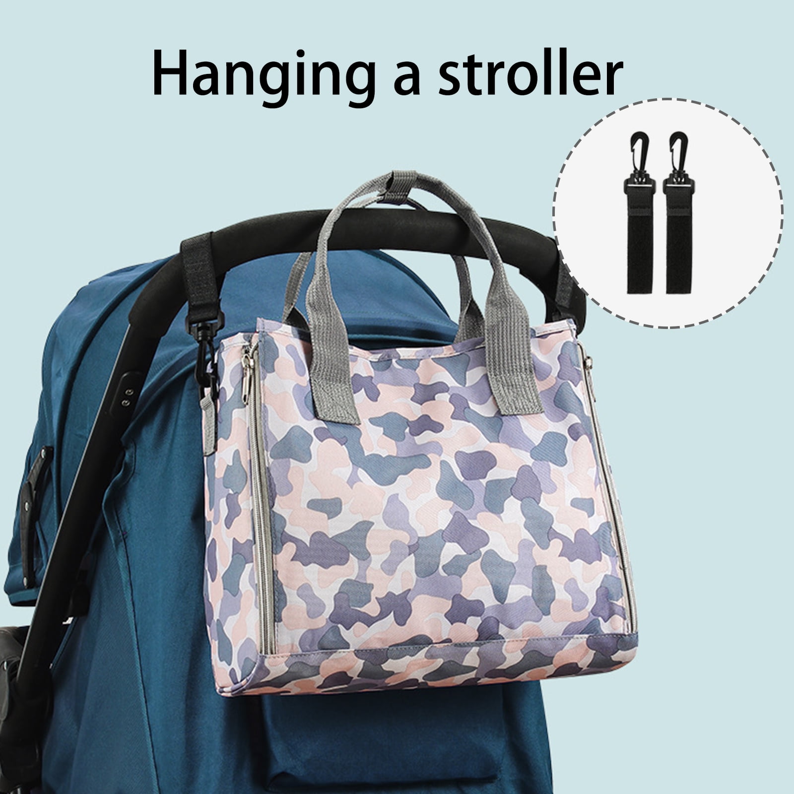 Diaper Bag Tote for Baby Stroller Organizer Bag Convertible Small Diaper Backpack Portable Mommy Bag Daypack for Outdoor