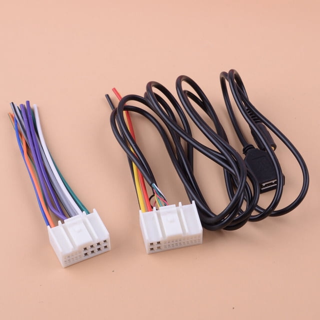 Radio Stereo Wire Set Wiring Harness Adapter USB/AUX Fit for Hyundai Sonata