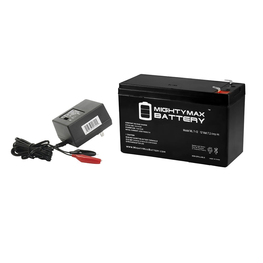 12V Charger Mighty Max 12V 7.2AH Battery Replacement for Piranha Fish Finder