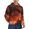 thumbnail image 2 of Naloa Fiery Dragons Castle Attack Men's Casual Hooded Collar Drawstring Hoodies Pullover Sweatshirts Casual Long Sleeve Shirts-XX-Large, 2 of 7