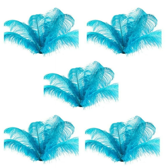 50 Pcs Natural Ostrich Feathers Wedding Decoration Lake Blue 20-25cm