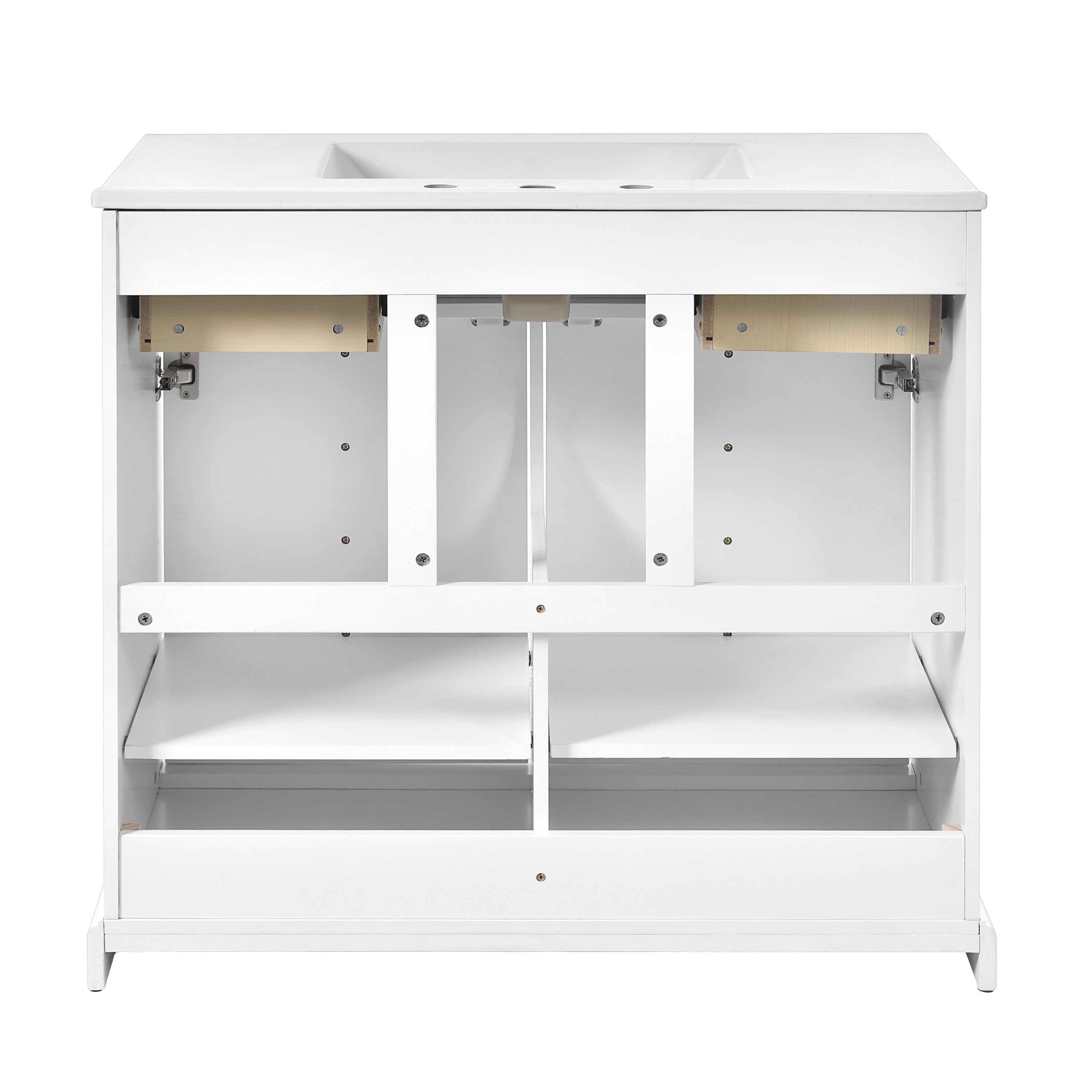 Harper & Bright Designs 36" Bathroom Vanity with Sink, Bathroom Storage Cabinet with Drawers, Single Sink Bathroom Vanity with Soft Closing Doors, White