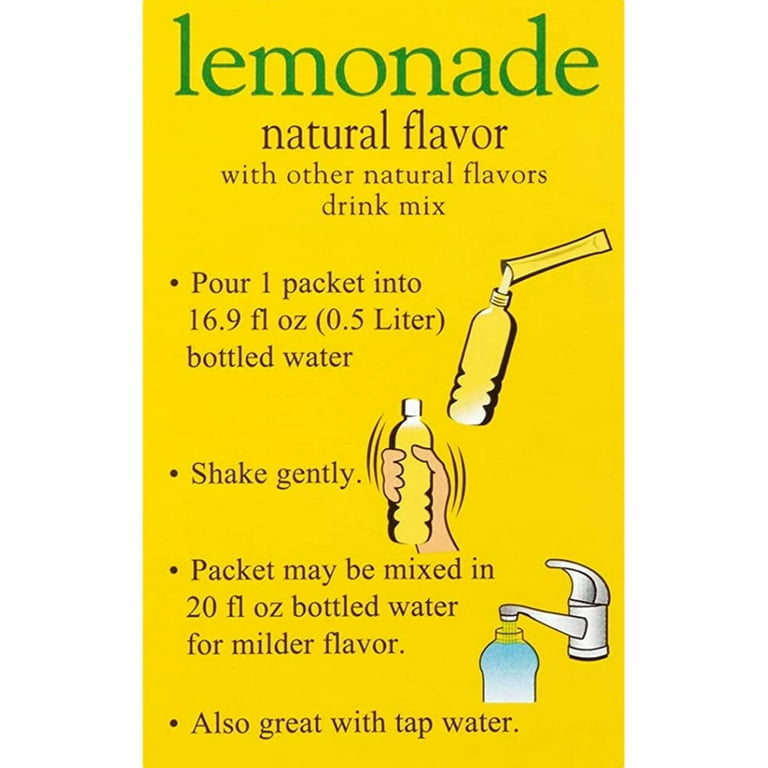 WiQo Lemon　合計4本 4C Lemonade Flavor Drink Mix Sticks, 24 Stick Box, 3-Pack, Low
