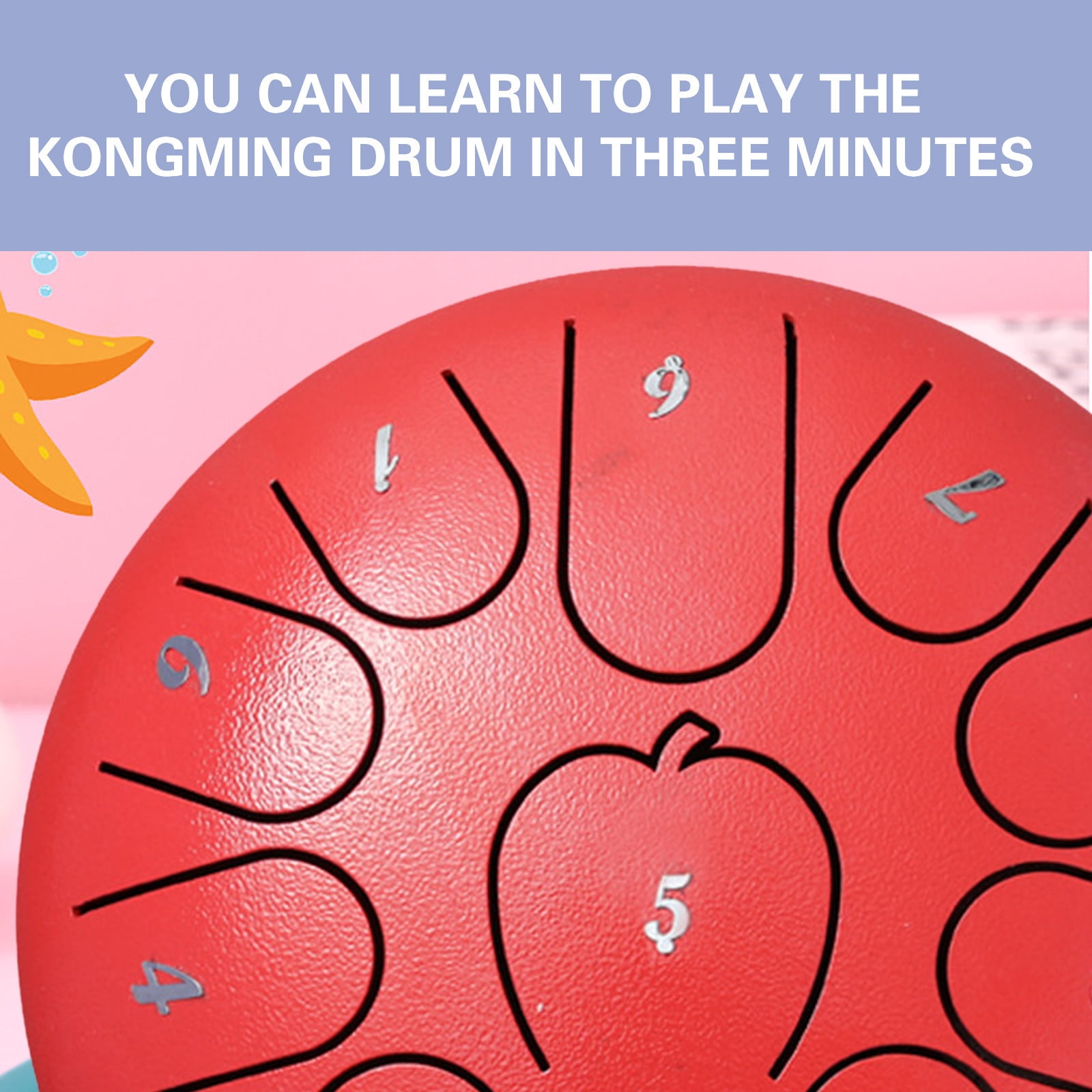 Qocolhg Outdoor Musical Rain Drums, 6 inch 11 Tone C Key Steel Tongue Drums for Outside, Musical Instruments for Toddlers 1-3, Mini Handpan for Meditation Yoga Zen Musical Education, Green