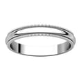 thumbnail image 4 of 14K White Gold 3mm Milgrain Comfort Fit Wedding Band, 4 of 4