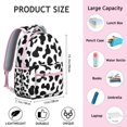 thumbnail image 3 of Cow Pattern Students Backpack Black and White Farmhouse Design Cute Cartoon Rustic Animal Print School Bag for Student and Student, 3 of 6