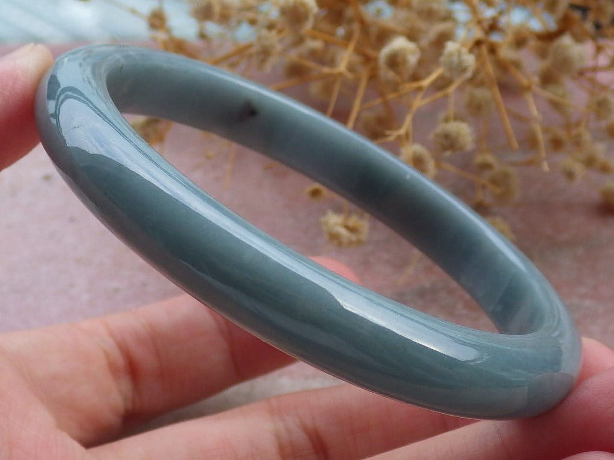 Green Natural A JADE Jadeite Bangle Bracelet 57 mm 680249 TN