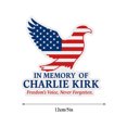 thumbnail image 2 of Charlie Kirk Freedom Stickers - 1 Pack of Freedom's Voice Design, Red White Blue Waterproof Vinyl, Memory-Infused TPUSA Tribute for Car Windows, Bumpers, Laptops and Water Bottles, 2 of 6