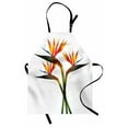 thumbnail image 1 of Flower Apron Vivid Ombre Colored Botanic Tropical Garden Plant with Abstract Dots Artwork, Unisex Kitchen Bib Apron with Adjustable Neck for Cooking Baking Gardening, Green and Orange, by Ambesonne, 1 of 3