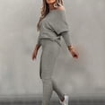 thumbnail image 6 of Women's Solid Color Round Neck Sportswear Pullover Fall Winter Casual Set Suits for Women Womens Snowboard Bibs Women Jumpsuit Dressy Pant Set plus Size Snow Bibs Women Attire for Women Women Ski Bib, 6 of 6