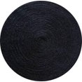 thumbnail image 2 of XINQIHANG Tapis Rond en Jute Tissé à la Main Indien (4 Pieds Rond, Noir), 2 of 7
