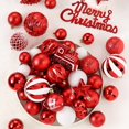 thumbnail image 1 of Adornos navideños 65 piezas Juego de bolas navideñas pintadas Colgante Juego de decoración de árbol de Navidad Colgante, 1 of 4