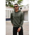 thumbnail image 2 of COOFANDY Men's Hooded Sweatshirts Long Sleeve Casual Waffle Knit Pullover Hoodies with Kanga Pocket, 2 of 8