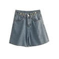 thumbnail image 2 of Pantalones cortos de mezclilla Mujer Chica Pantalones cortos sueltos informales de cintura alta de pierna ancha, XXL Scienceny AP001434-04, 2 of 7