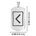 thumbnail image 2 of Stainless Steel Elder Futhark Kenaz Rune Dog Tag Pendant Necklace, 2 of 3