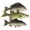 Grey, variant on 3 Pack Fake Fish Pretend Artificial Black Carp Lifelike Striped Bass Ornament Snapper Hanging for Home Garden Kitchen Toy Party Decoration