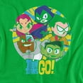 thumbnail image 2 of Teen Titans Go Go Go Group Women's T Shirt, Kelly Green, 2X-Large, 2 of 6