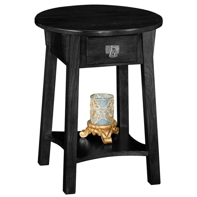 Leick Furniture Solid Wood Anyplace Side Table in Slate Black