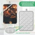 thumbnail image 3 of 2-Pack Pot Holders Heat Resistant Kitchen Oven Mitts 7x9.8in for Oven, Microwave & BBQ Halloween Pumpkins with Candles, 3 of 7