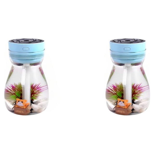 Scienceny Humidificador de aire Mini paisaje siete luces multimodos humidificadores silenciosos niebla herramienta de humidificación Azul 2piezas