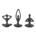 thumbnail image 3 of Danya B. Dark Brown Cast Iron Female Peaceful Yoga Figures Decorative Metal Tabletop Sculptures Set of 3 Poses, 3 of 9