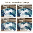 thumbnail image 7 of ODIKA 2'x3' Washable Throw Rug Non-Slip, Low Profile, Flatwoven, Easy Care Beige Ocean That Inspired Abstract Flowing Brushwork Fleck Couch for Hallway, Study Room, 7 of 7