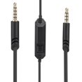thumbnail image 4 of Cable de auriculares para juegos portátil negro TPE con conector chapado en oro de 3,5 mm a 3,5 mm antiinterferencias para Logitech A10, 4 of 8