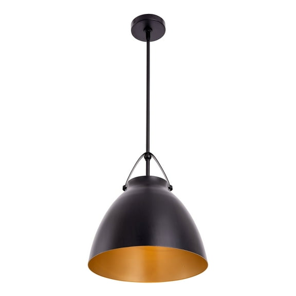 Modern 1-Light Incandescent Black Pendant Lights with Shades