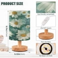 thumbnail image 3 of Daisy Flowers White Green Bedside Table Lamp Desk Warm Lights with USB Charging Port Cylinder LED Lamps for Bedroom Living Room Office, 3 of 7
