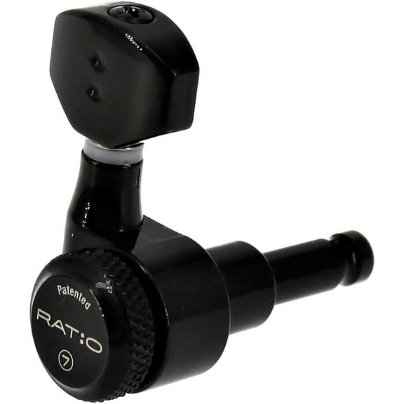 Graph Tech 7-String Ratio 4 3 Electric Locking Tuning Machine Heads Black 7 String