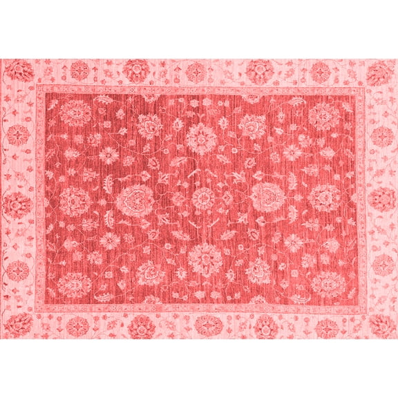 Ahgly Company Indoor Rectangle Oriental Red Traditional Area Rugs, 5' x 7'