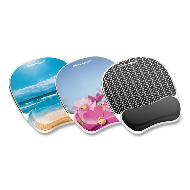 Photo Gel Mouse Pad with Wrist Rest with Microban Protection, 7.87 x 9.25, Sandy Beach Design