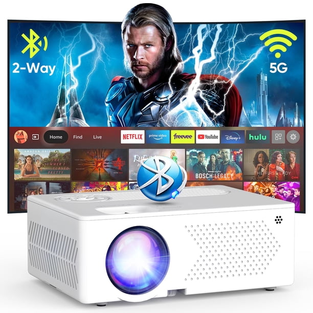 Proyector PURSHE WiFi 5G Bluetooth 5.1 16000 lúmenes 1080P 4K
