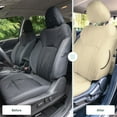 thumbnail image 3 of For Subaru Forester 2019-2024 FH Group Custom Fit Car Seat Covers for Truck Van SUV Sedan - Faux Leather Solid Beige Front Seats, 3 of 5