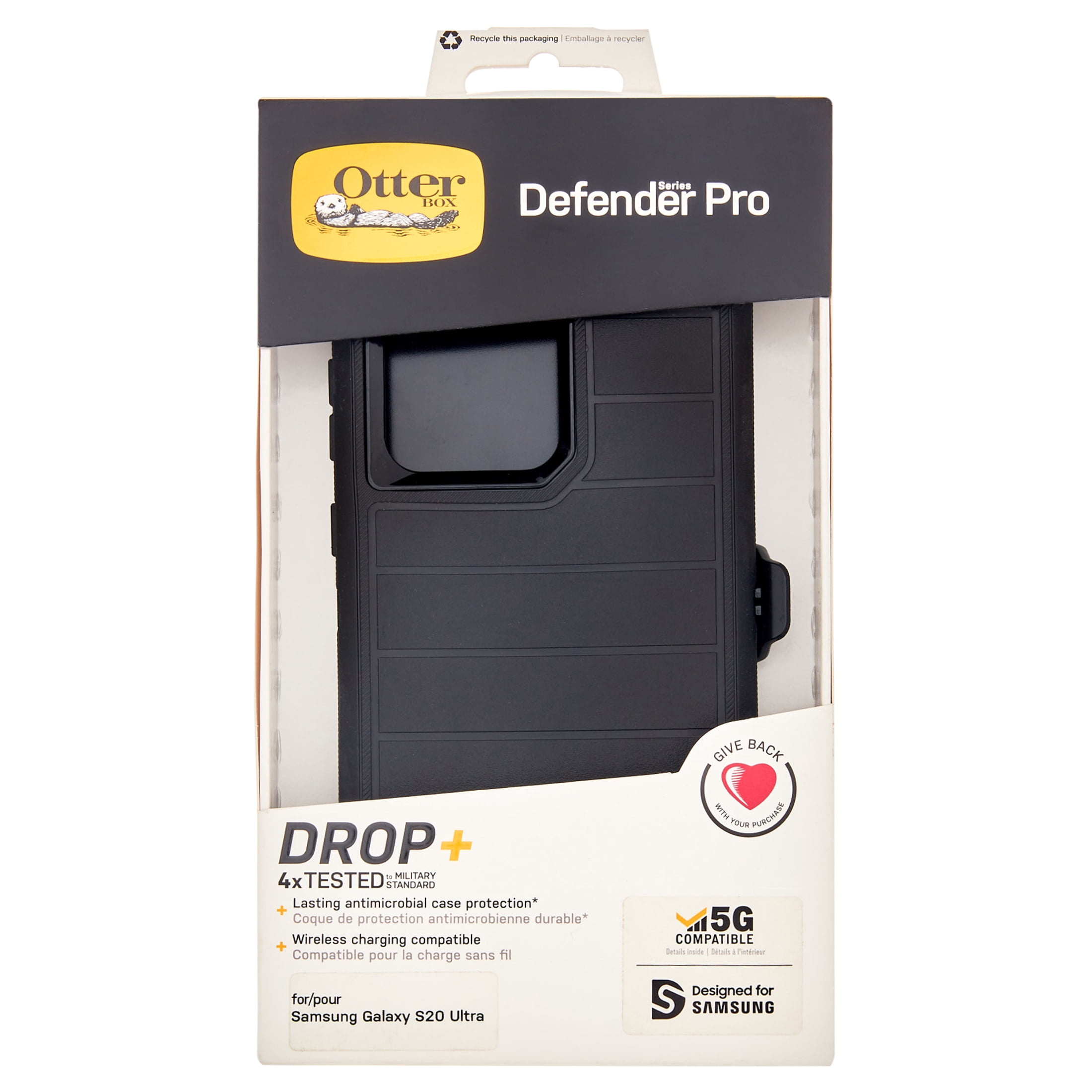 OtterBox Defender Series Pro Phone Case for Samsung Galaxy S20 Ultra - Black