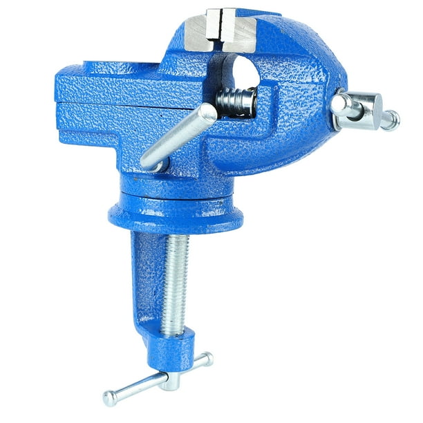 Tornillo De Banco De Mesa, Tornillo De Banco De Alta Resistencia, Mandíbula De 50mm, Alta Dureza, Rotación De 360 Grados, Abrazadera De Tornillo De Banco Universal para Proyectos(50mm (1,5kg) Azul)