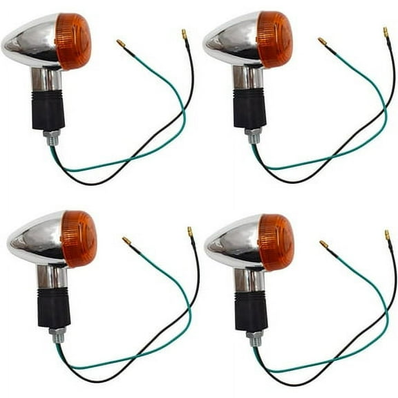 waltyotur 4Pcs Motorcycle Turn Signal Lights Turn Signal Tail Light 10mm Mounting Hole