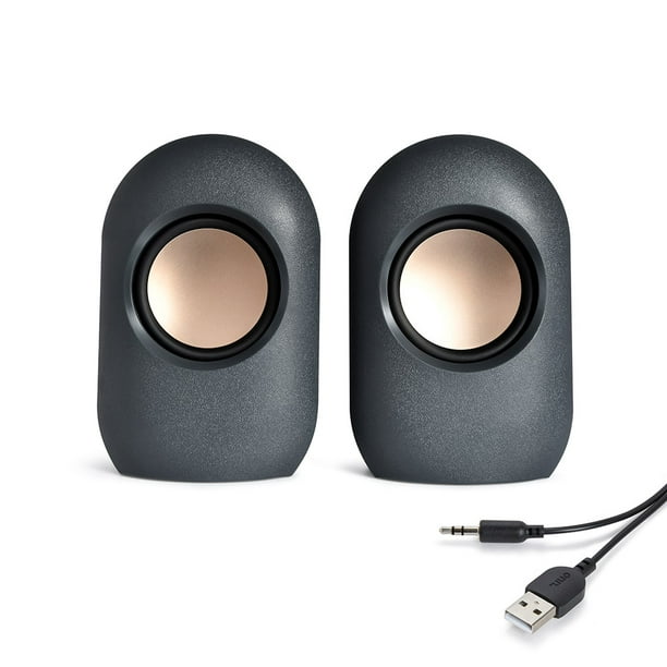 Afgekeurd mechanisch Geest onn. Stereo Speaker with Volume Controls, 3.6ft 3.5mm Aux with USB power  cable - Walmart.com