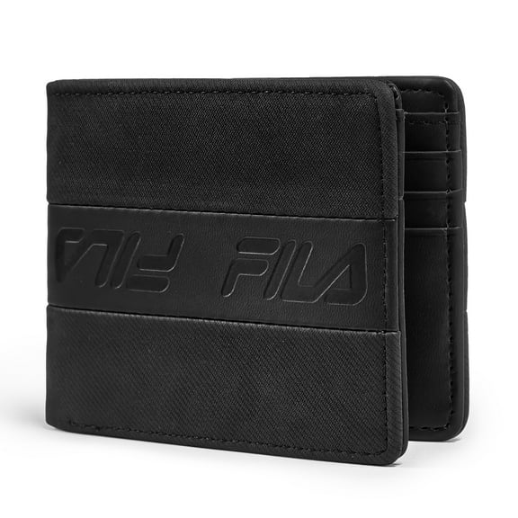 Fila Valentine's Day Men’s Leather Minimalist Bifold Wallet, Front Pocket RFID, Gifts for Men