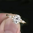thumbnail image 2 of solitaire jewels 1.75CT Oval Moissanite Solitaire Engagement Ring For Women, 10K Yellow Gold, 2 of 6