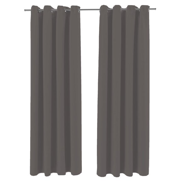 Jordan Manufacturing 54" x 96" Gray Solid Grommet Semi-sheer Outdoor Curtain Panel