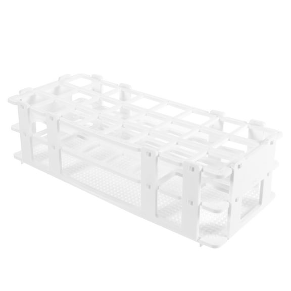 ORDDIART White Plastic Laboratory Test Tube Rack, Lightweight and , 1 Set for Lab Use and Sample Storage