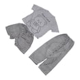 thumbnail image 1 of Conjunto de Pijama Nikou de 3 Piezas para Mujer a Cuadros con Estampado de Oso de Dibujos Animados, 1 of 9