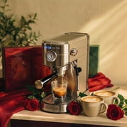 Casabrews 20 Bar Espresso Machine with Milk Frother Steam Wand, Stainless Steel Professional Cappuccino and Latte Coffee Machine, New, Silver