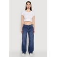 thumbnail image 2 of Womens WAX Mid Rise Whiskered Straight Leg Jeans, 2 of 5