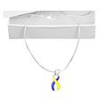 thumbnail image 2 of Large Blue & Yellow Ribbon Necklaces, 2 of 3