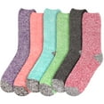 thumbnail image 5 of BambooMN Women's Extra Large Soft Fuzzy Warm Cozy Solid Socks - Assortment A - 6 Pairs, 5 of 6