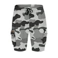 thumbnail image 6 of CYiJun Men's Camo Cargo Shorts Outdoor Drawstring Multi-Pocket Cotton Casual Stretch Shorts, 6 of 7