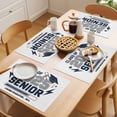 thumbnail image 5 of Blue Grey Graduation Season Placemats Set of 4 Funny Words Modern Art Place Mats Indoor Wipeable Table Mats Washable Cloth Dining Table Placemats for Kitchen Holiday Party Home Decor 13x19 Inch, 5 of 9