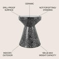 thumbnail image 4 of JONATHAN Y Xenia 17.75" Modern Bohemian Terrazzo Indoor/Outdoor Drum Accent Table, Black/White, 4 of 9